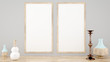 © Pavel - Two mock up poster frame, scandinavian style, 3D render, 3D illustration