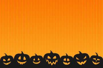 Wall Mural - Halloween background with funny silhouettes of pumpkins. Vector.