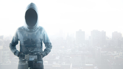 Poster - Hacker in city