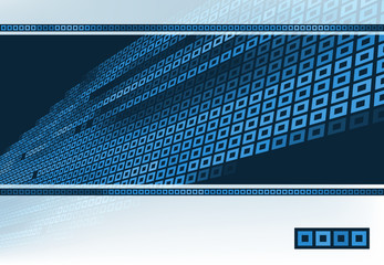 Poster - Abstract techno background with chain blocks