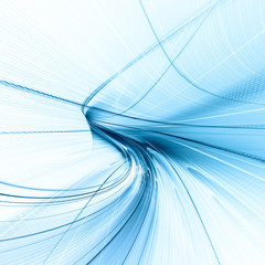 Aufkleber - Abstract blue toned background texture on white. Dynamic lines and halftone effects pattern. Detailed fractal graphics. Science and technology concept.