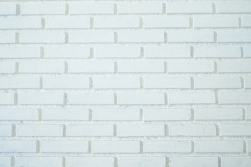 Poster -  white brick block texture background.