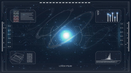 Aufkleber - Modern icon with hud for game background design. Game ui set. Vintage vector set. 