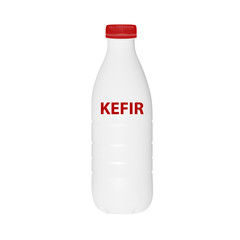 A bottle of kefir in vector isolated on white background.