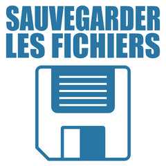 Canvas Print - Logo sauvegarder les fichiers.