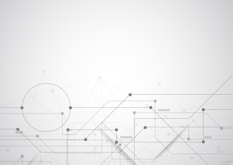 Poster - futuristic technology background, digital technology and engineering concept. vector illustration.