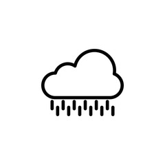 Poster - Cloudy, Rain sign icon. Element of weather sign for mobile concept and web apps icon. Thin line icon for website design and development, app development