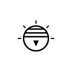 Poster - Sunset sign icon. Element of weather sign for mobile concept and web apps icon. Thin line icon for website design and development, app development