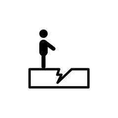 Poster - Man earthquake sign icon. Element of weather sign for mobile concept and web apps icon. Thin line icon for website design and development, app development