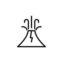 Poster - eruption sign icon. Element of weather sign for mobile concept and web apps icon. Thin line icon for website design and development, app development