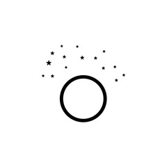 Poster - full moon star sign icon. element of weather sign for mobile concept and web apps icon. thin line ic