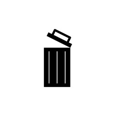 Aufkleber - open wastebasket icon. Element of simple icon. Premium quality graphic design icon. Signs and symbols collection icon for websites, web design, mobile app