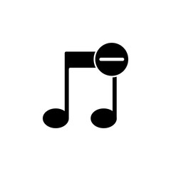Aufkleber - music minus icon. Element of simple icon. Premium quality graphic design icon. Signs and symbols collection icon for websites, web design, mobile app