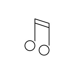 Poster - musical note icon. Element of simple icon in material style for mobile concept and web apps. Thin line icon for website design and development, app development