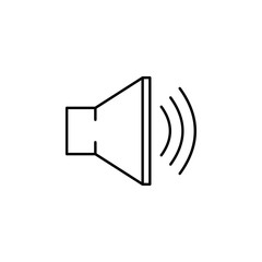 Poster - sound sign icon. Element of simple icon in material style for mobile concept and web apps. Thin line icon for website design and development, app development