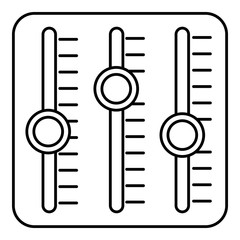 Poster - Sound mixer icon. Outline illustration of sound mixer vector icon for web design isolated on white background