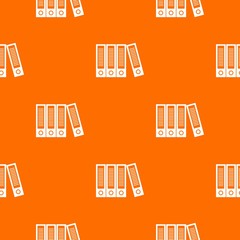 Poster - Office folders pattern repeat seamless in orange color for any design. Vector geometric illustration