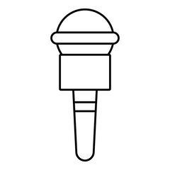 Poster - Microphone icon. Outline illustration of microphone vector icon for web design isolated on white background