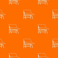 Poster - Blank portable screen pattern repeat seamless in orange color for any design. Vector geometric illustration