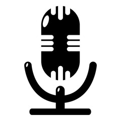 Poster - Studio microphone icon . Simple illustration of studio microphone vector icon for web design isolated on white background