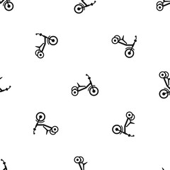 Wall Mural - Tricycle pattern repeat seamless in black color for any design. Vector geometric illustration