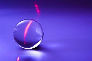 Wall Mural - Glass ball in abstract purple
