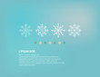 © Fyuriy - Winter background design of white snowflake with copy space Snowfall frozen poster. Color background. Vector illustration