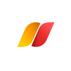 Poster - abstract logo vector, red and orange parallel gradient elements of logotype, idea of abstract fire s