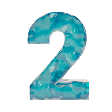 Liquid / water number, 3D rendering