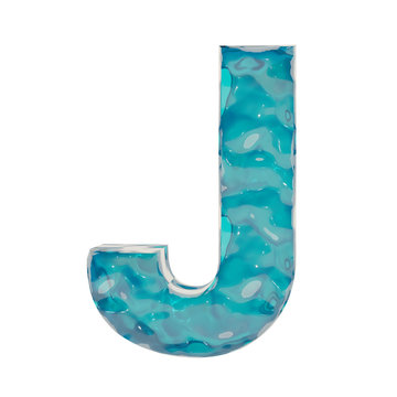 Liquid letter, 3D rendering