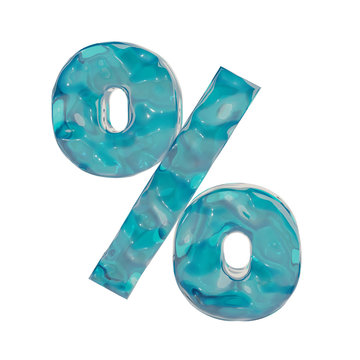 Liquid symbol, 3D rendering
