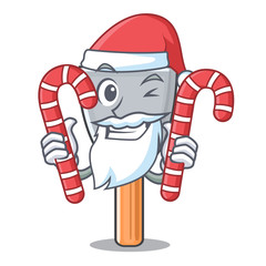 Sticker - Santa with candy vintage putty knife on mascot