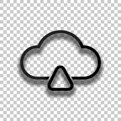 Poster - outline upload simple cloud icon. linear symbol with thin outlin