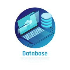 Poster - Database Isometric Design Concept