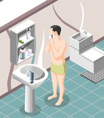 Poster - Personal Hygiene Isometric Background