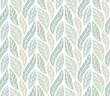 © Daniela Iga - Vector Green Leaves Seamless Pattern. Abstract Grid Background. Geometric texture.