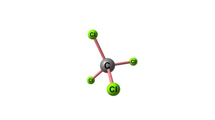 Canvas Print - Rotating methane molecule 