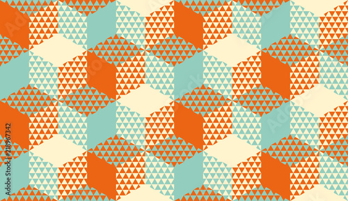 Mata magnetyczna Sześciokąty i trójkąty geometryczny wzór