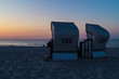 Strandkörbe beim Sonnenuntergang Ostseebad Prerow