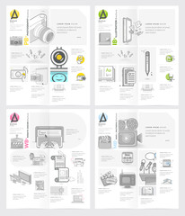 Wall Mural - bifold brochure and cover design collection