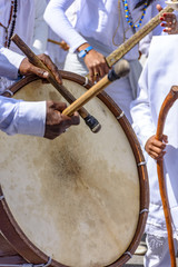 Poster - Drums being played in a religious and popular festival in the city of Belo Horizonte, Minas Gerais, Brazil