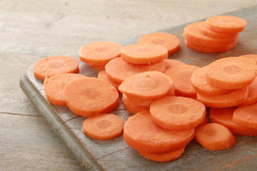 Canvas Print - preparing fresh carrots