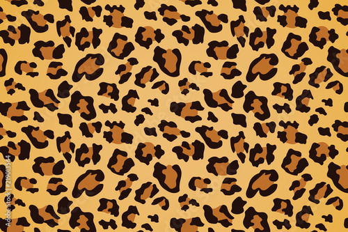 Cotton fabric Leopard seamless pattern. Animal print. Vector background.