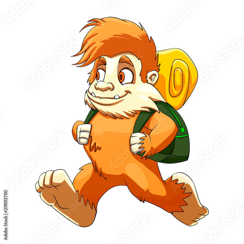 Bigfoot Hiker Cartoon Illustration Buy This Stock Illustration And Explore Similar Illustrations At Adobe Stock Adobe Stock