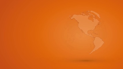 Wall Mural - abstract orange globe planet earth with outline