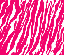Stripe Animal Tiger Fur Texture Pattern Seamless Repeating White Pink
