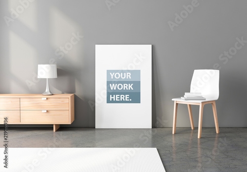 Download Vertical Canvas Mockup On Floor Buy This Stock Template And Explore Similar Templates At Adobe Stock Adobe Stock PSD Mockup Templates