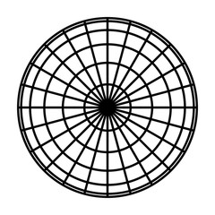 Wall Mural - earth planet globe grid of black thick meridians and parallels, or latitude and longitude. 3d vector