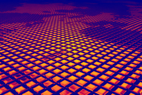 the computer memory of the data cell. 3D illustration