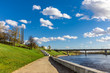 pedestrian embankment of the Zapadnaya Dvina river in Vitebsk, Belarus